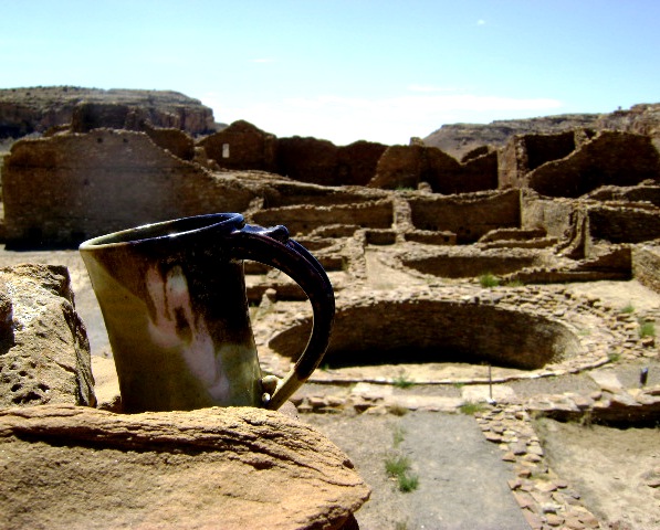 Travel Mug hikes Chaco Canyon s ruins Clay Coyote