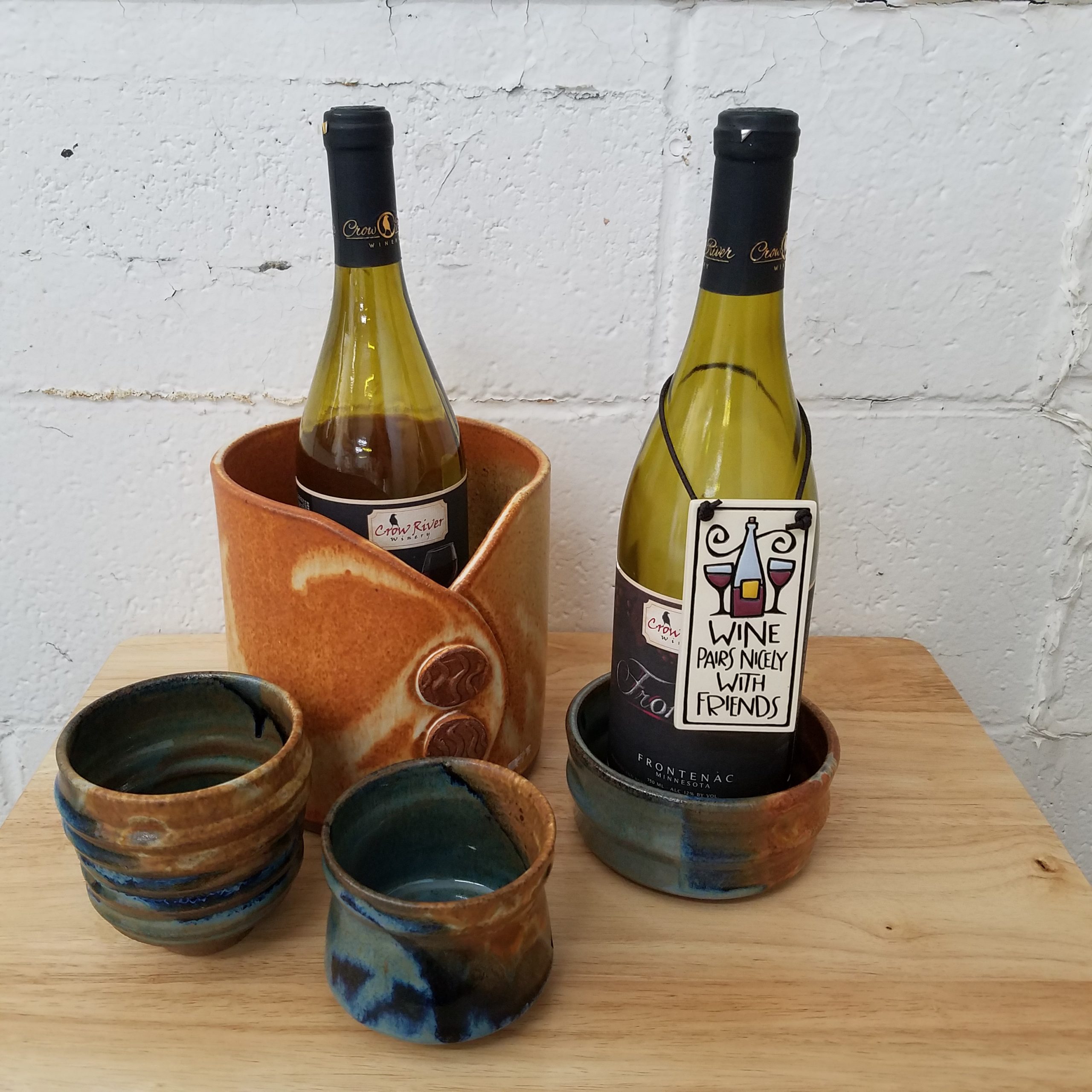 Clay Coyote Utensil Holder & Wine Chiller