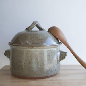 Veggie Steamer for 2 Servings - Flameware and Stoneware Clay Pots